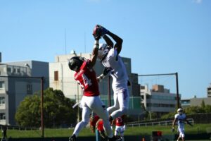 WRナムディへのタッチダウンパス!