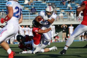 WR岩越のパスキャッチ